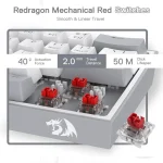 کیبورد مکانیکی ردراگون K617 Fizz | Red Switch RGB Hot-Swap - تصویر 3