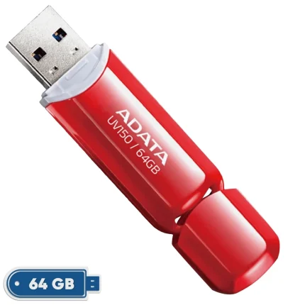 فلش مموری ای دیتا UV150 ظرفیت 64 گیگابایت با رابط USB 3.2 Gen 1