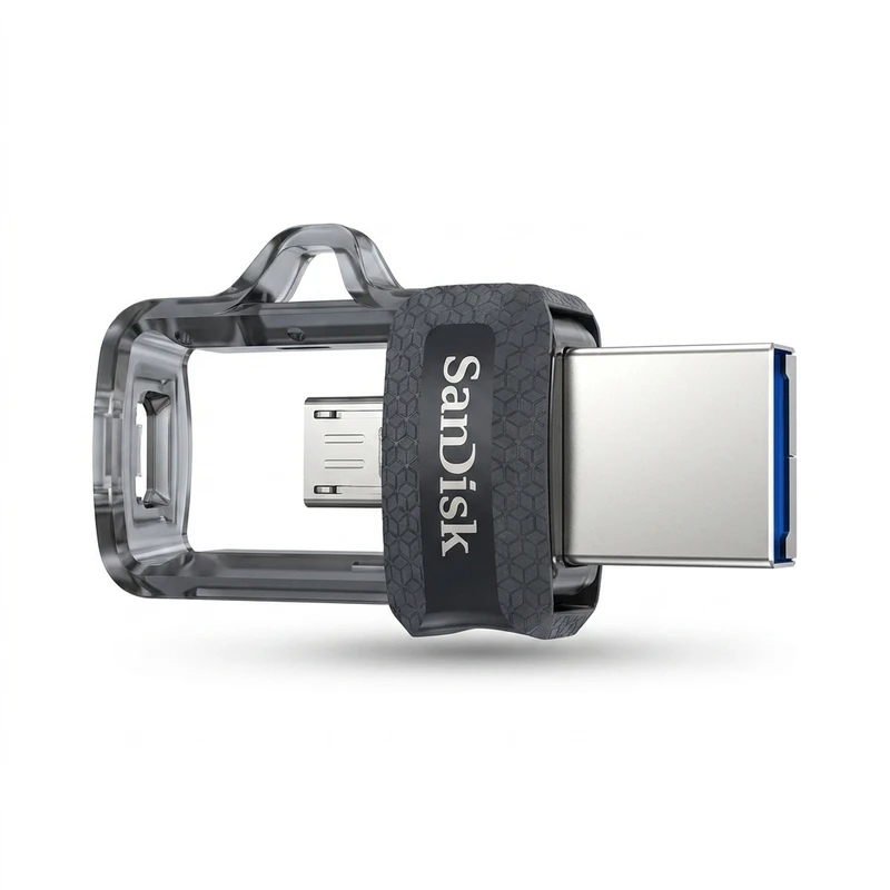 فلش مموری سن دیسک Ultra Dual Drive M3.0 ظرفیت 32 گیگابایت با رابط USB 3.0 و Micro USB