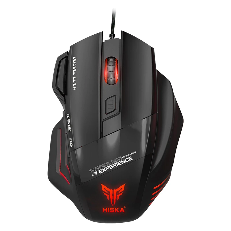 ماوس گیمینگ هیسکا HX-MOG310 با نورپردازی RGB و اتصال سیمی USB